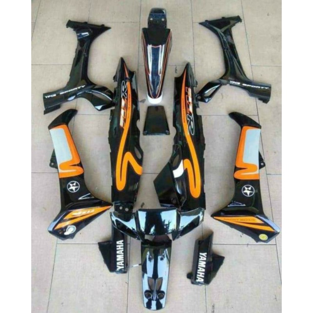 Cover Body Fizr F1zr Caltex Hitam Orange Full Set Halus Cover Bodi Yamaha Fiz r F1z r Caltex Hitam O