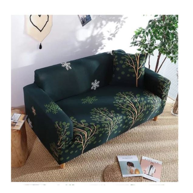 New TM COVER SOFA Tree Forest - Sarung SOFA + Sarung Bantal