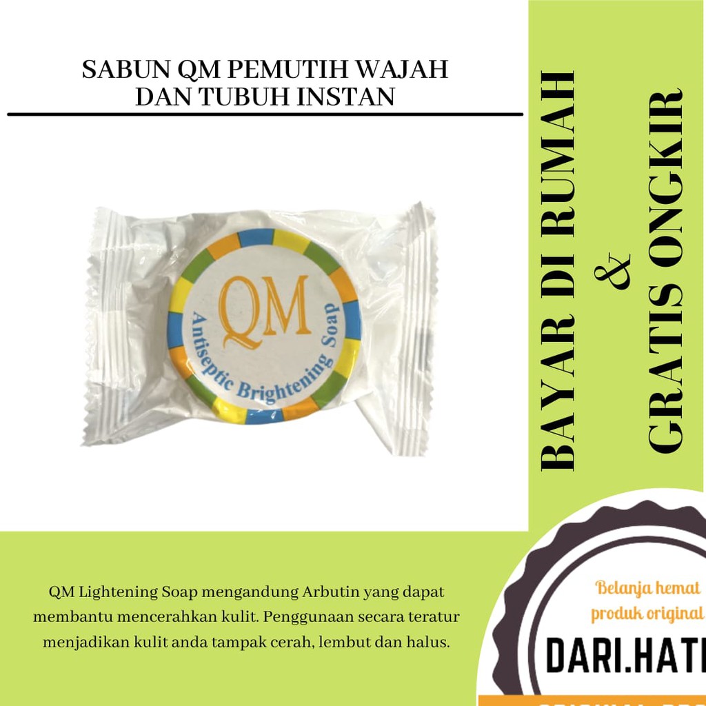 QM BRIGHTENING SOAP BPOM SABUN BATANG GLOWING PENCERAH WAJAH SABUN WAJAH SABUN PEMUTIH WAJAH