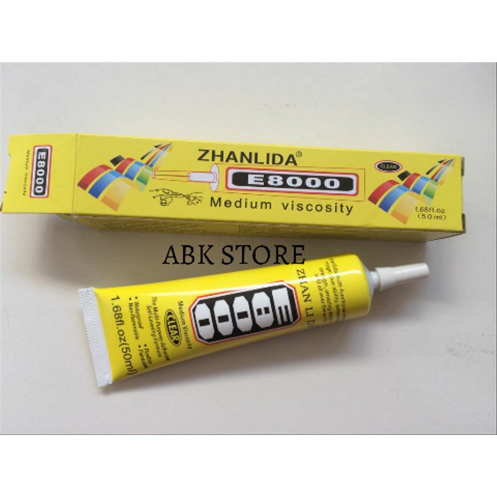 

Lem Perekat kaca Touchscreen Layar Sentuh Perekat LCD E8000 Ukuran 50ml
