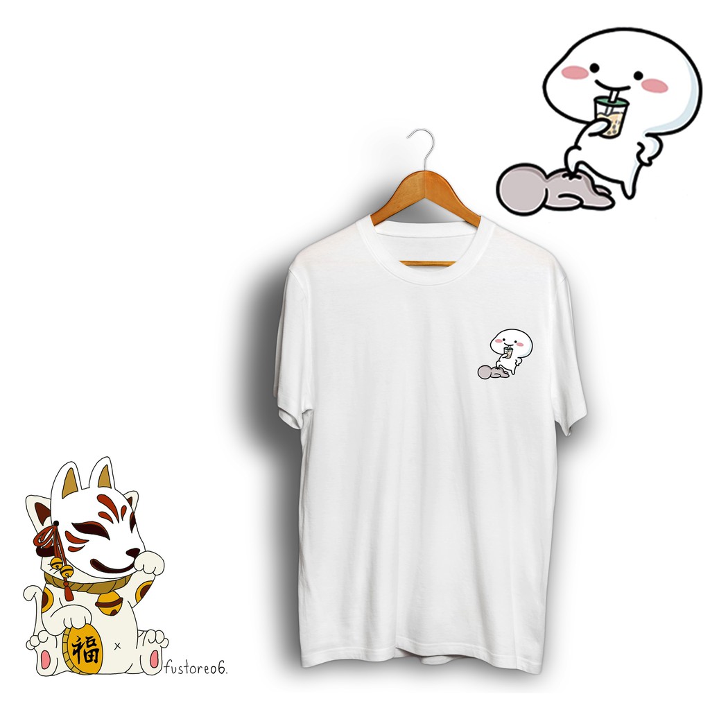 PENTOL 02 ALLSIZE OVERSIZE ANAK Quby Unyu Minum Boba Injak Orang Baju Kaos Premium Cotton Combed