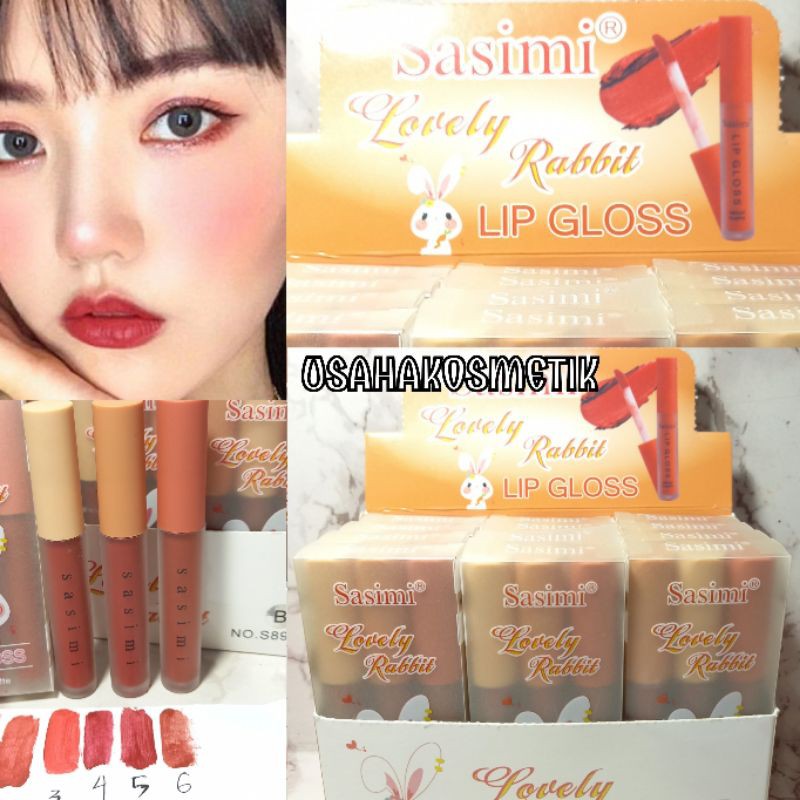 PER PAK ISI 3PCS LIP GLOSS MATTE  THAILAND SASIMI VELVET MATTE UNICORN | RABBIT NO.S896 B | S897 A