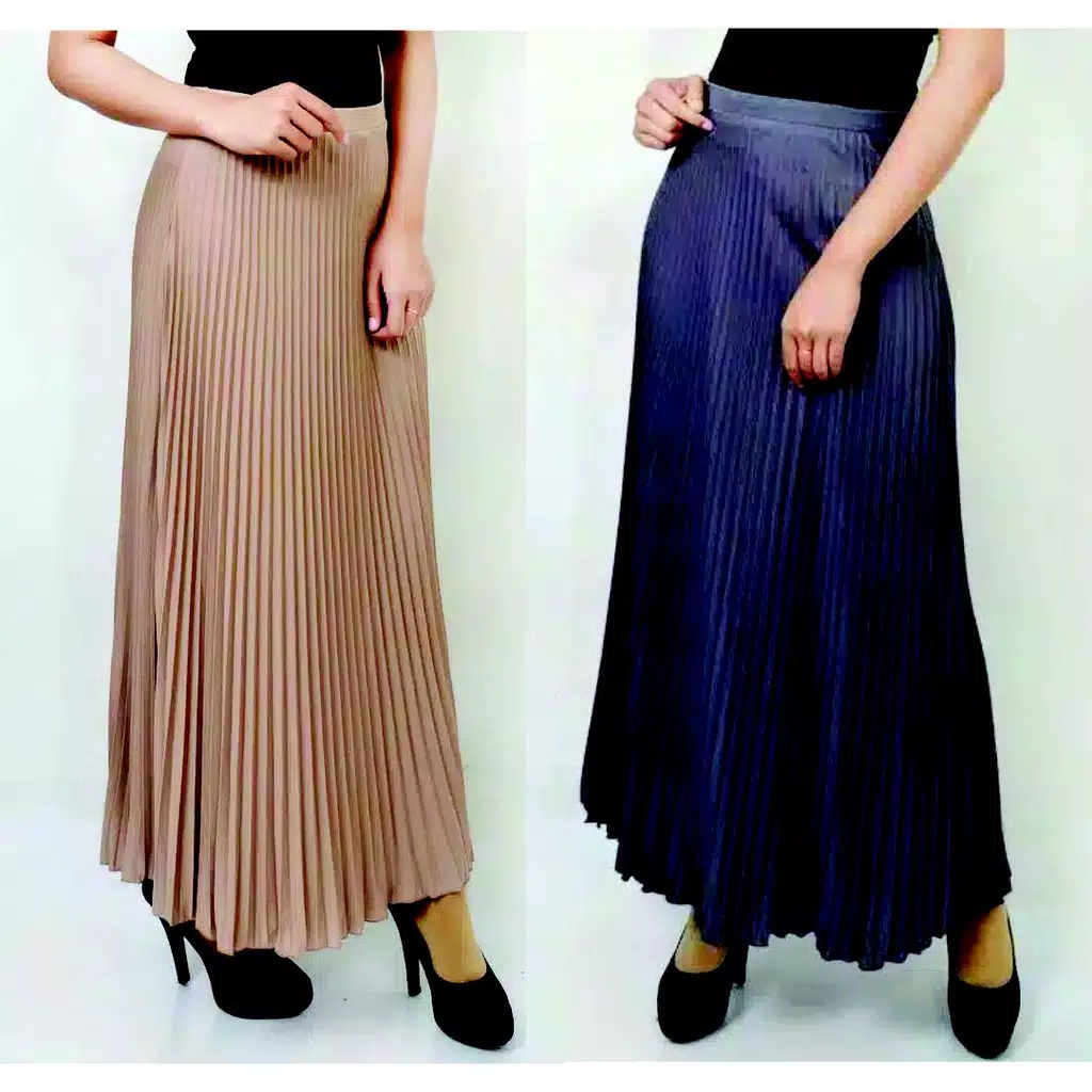 Rok Plisket Premium Jumbo Bawahan Wanita Terkini / Alody's Collection