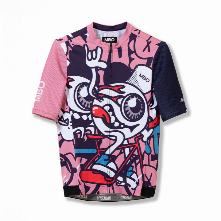 Jersey Sepeda Mysenlan MBO Shorts Sleeve Jersey Prime Rock Amaranth Pink