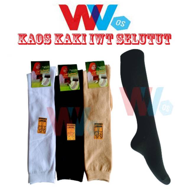 Kaos kaki selutut IWT Putih / Hitam / Cream  XL01 paskibra baris berbaris