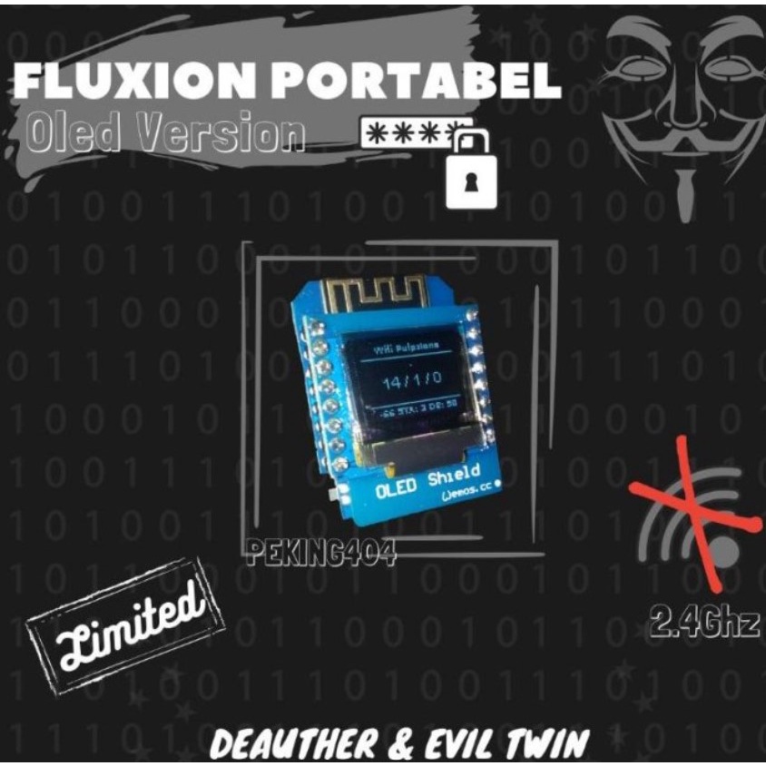 FLUXION PORTABLE WITH OLED WIRELESS PENTESTER / BOBOL PASSWORD WIFI / HACK WIFI