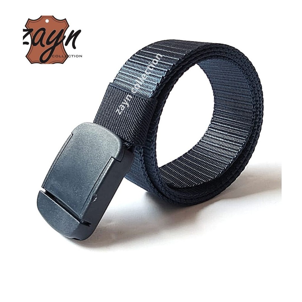 Gesper katun Kanvas Import Buckle Stainless Nylon Tebal Tactical Murah