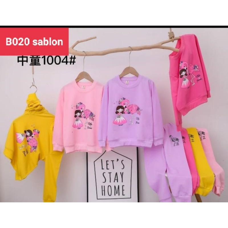 WAYNE KIDS SETELAN JOGGER SWEATER ANAK CEWE IMPORT  3-7thn