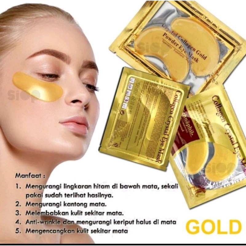 MASKER MATA / masker mata crystal colagen gold eye mask eyemask