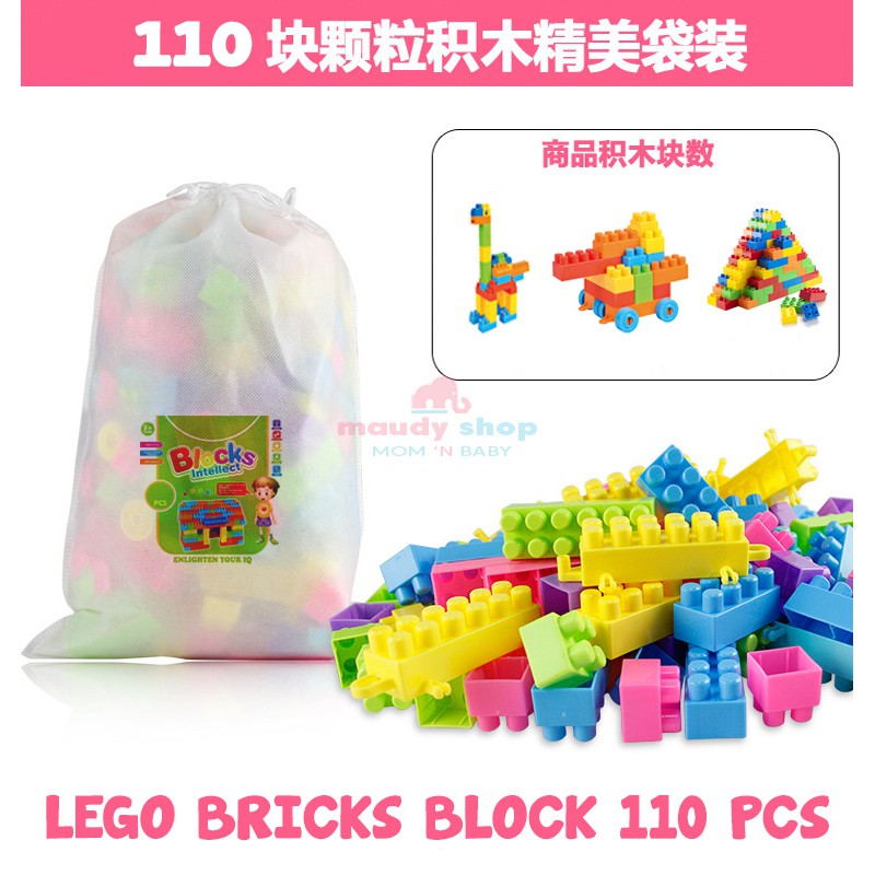 Mainan Lego Bricks Block Isi 110 Pcs | Mainan Edukasi | Building Brick