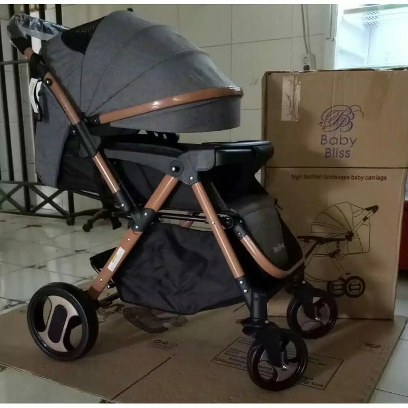 [TERMURAH CARGO JTR] Stroller Wonfuss 511 Baby Bliss 898 S Pliko Stream R Nevada 395 R Creative Most Space Baby SB 6211 6066-1 320 KADO Bayi Anak MURAH-BabyBliss 898-Grey