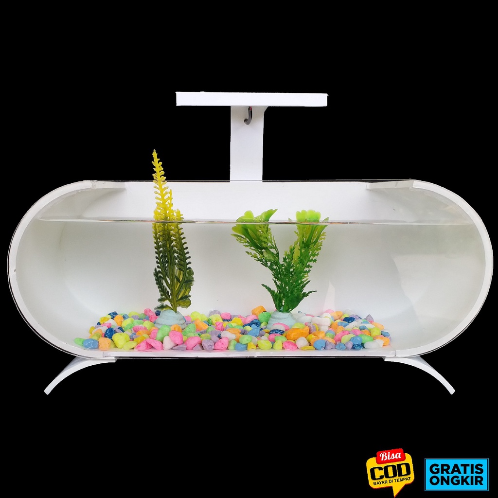 COD BAYAR DITEMPAT DAN GRATIS ONGKIR AQUARIUM AKUARIUM SOLITER KACA AKRILIK MINIMALIS MODEL BULAT OV