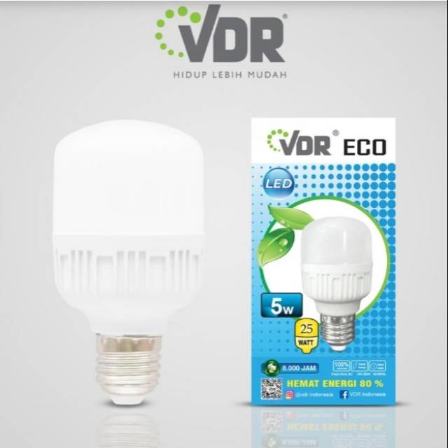 Bohlam LED 5 W VDR / Lampu LED VDR 5 Watt / LAMPU LED VDR ECO BRIGHGT / Lampu LED Bulb Murah 5 W VDR