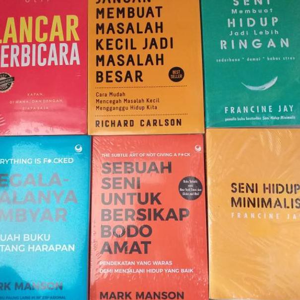 

[CODE KM186] BUKU LANCAR BICARA, SENI HIDUP MINIMALIS, SEGALANYA AMBYAR, SENI BERSIKAP BODO AMAT, BI