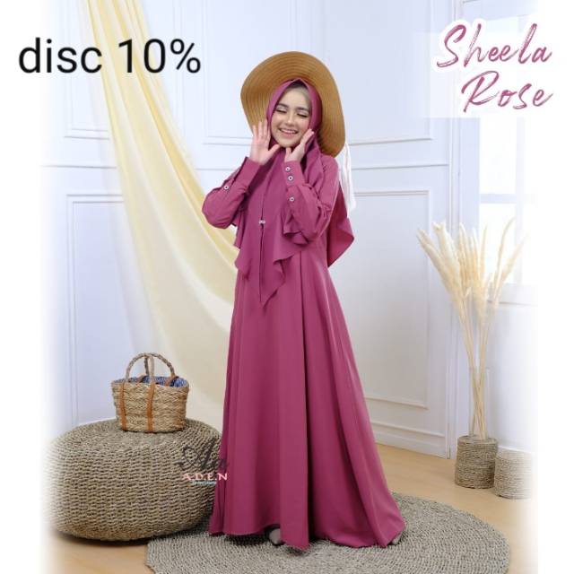 Ready stok gamis sheela set ori by aden hijab