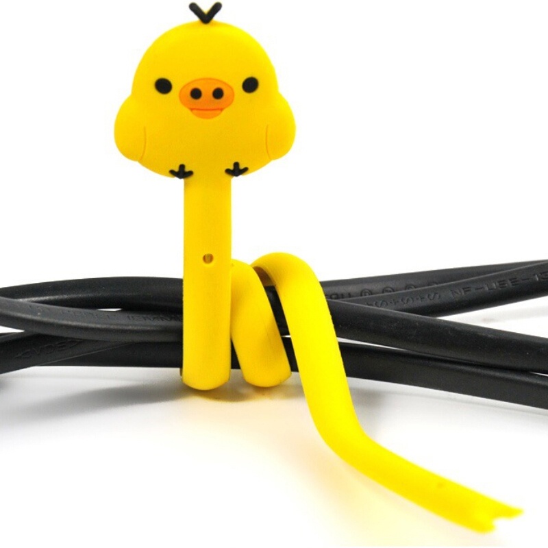 【Theredsunrisesiwy.id】Cute Animal Earphone Headphone Wrap Cord Wire Cable Holder Winder Organizer 1pcs