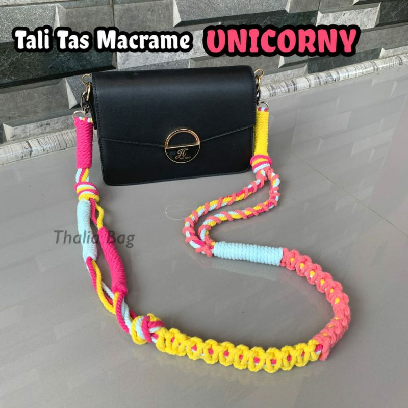 READY STOK STRAP BAG MACRAME UNICORNY BY THALIABAG // TALI TAS MURAH // STRAPBAG MACRAME // HAND MADE // SLING BAG // SHOULDER BAG