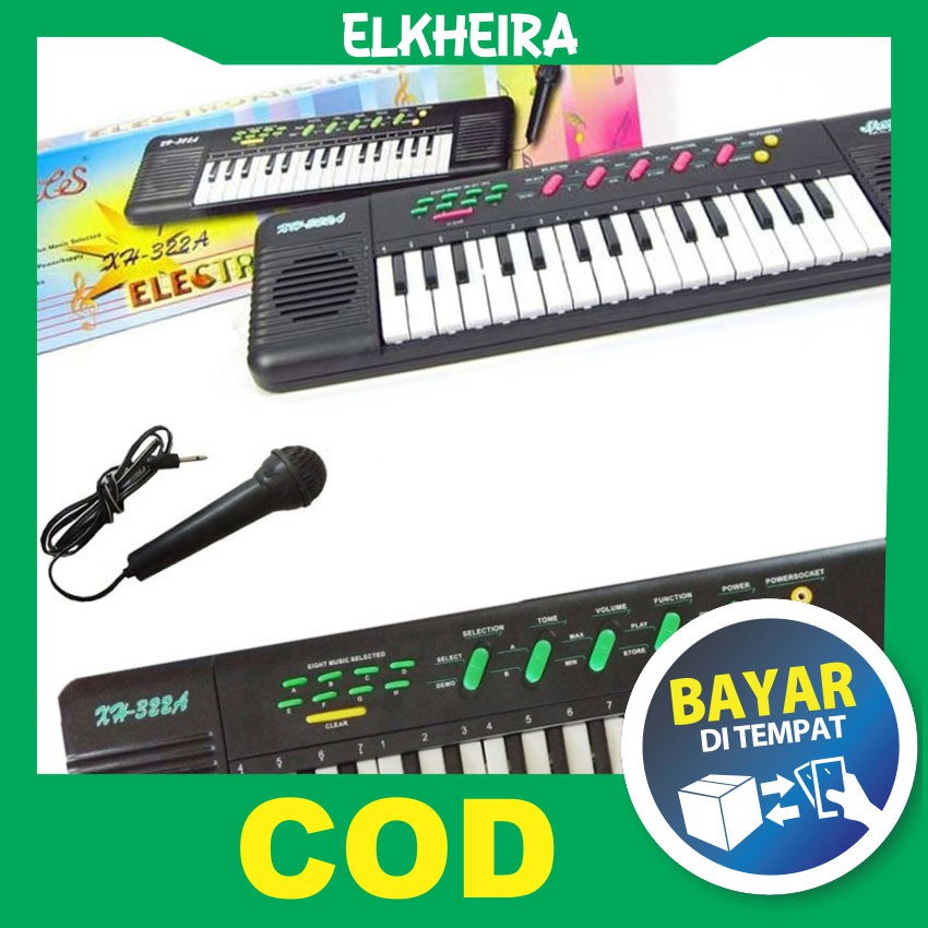 TOYS-083 mainan piano anak dan mic musik organ keyboard mini