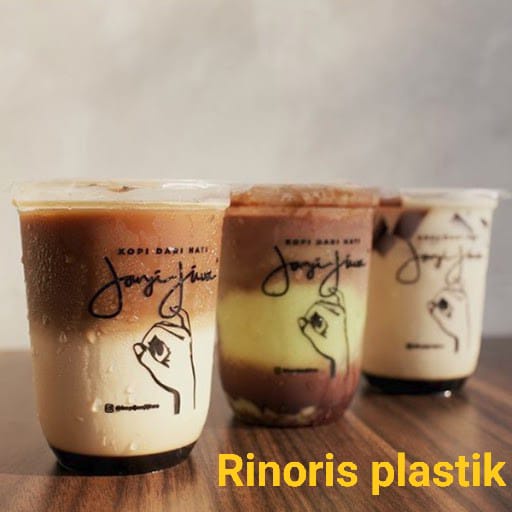 GELAS OVAL U 12OZ + TUTUP CEMBUNG datar ISI 50PCS/ GELAS PLASTIK TEBAL Minuman es BOBA BUBLE buah