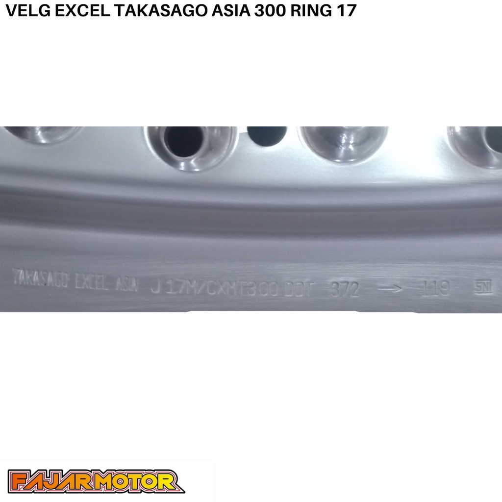 VELG TAKASAGO EXCEL ASIA 300 RING 17 BLACK SILVER