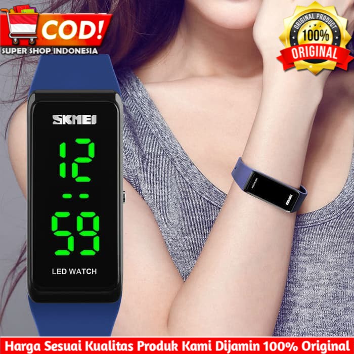 Jam Tangan Gelang Pria Wanita Digital Keren SKMEI 1265 Original Outfit Pria Cowok Sport Anti Air A67