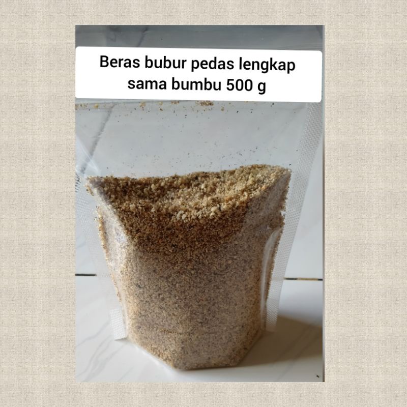 beras bubur pedas lengkap sama bumbu 500g