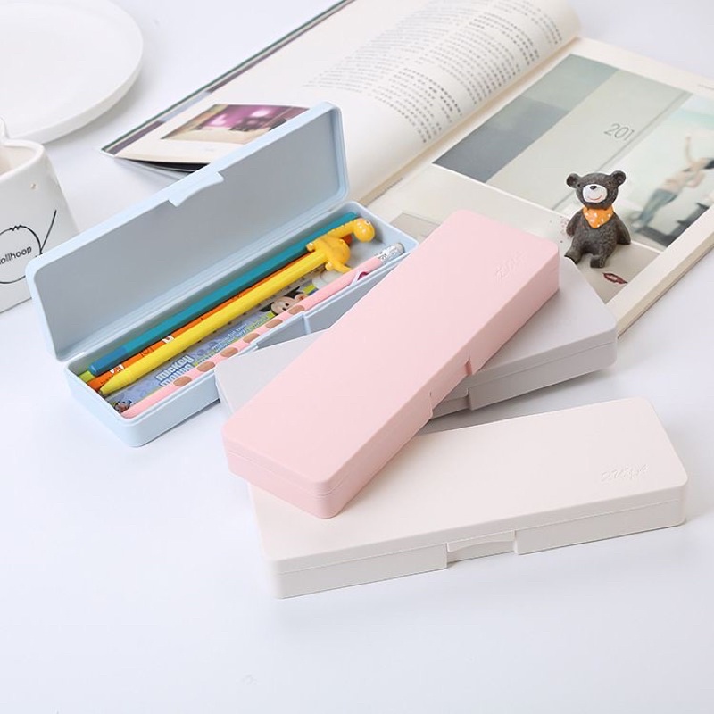 

(ctshop1)Tempat Pensil Polos Aesthetic / Kotak Pensil Simple / Kotak Pensil Korea / Kotak pensil pastel