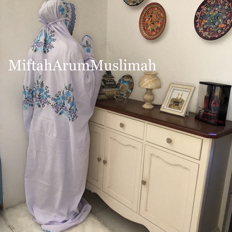 Mukena Terusan Bordir Katun Micro Dewasa