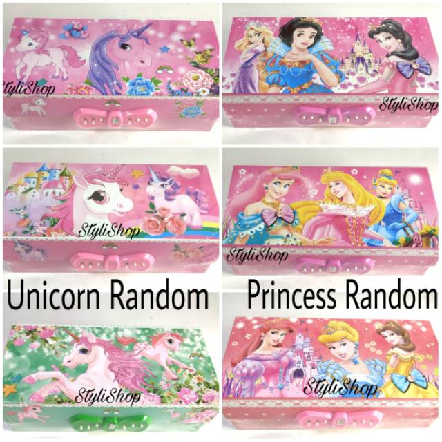 Kotak Pensil Kode / Sandi 3 Tingkat SQW095, Tempat Alat Tulis dengan Kode-6