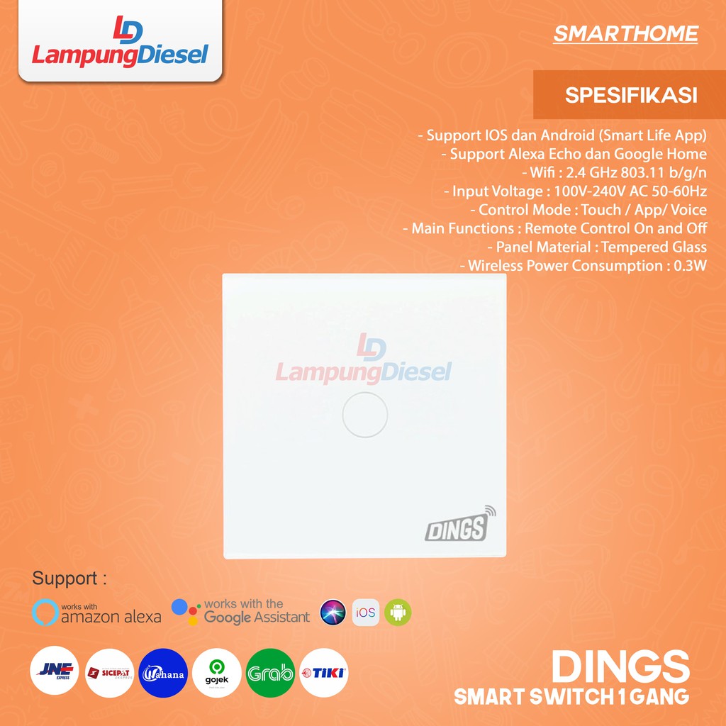 Dings smart switch home Saklar Listrik Pintar