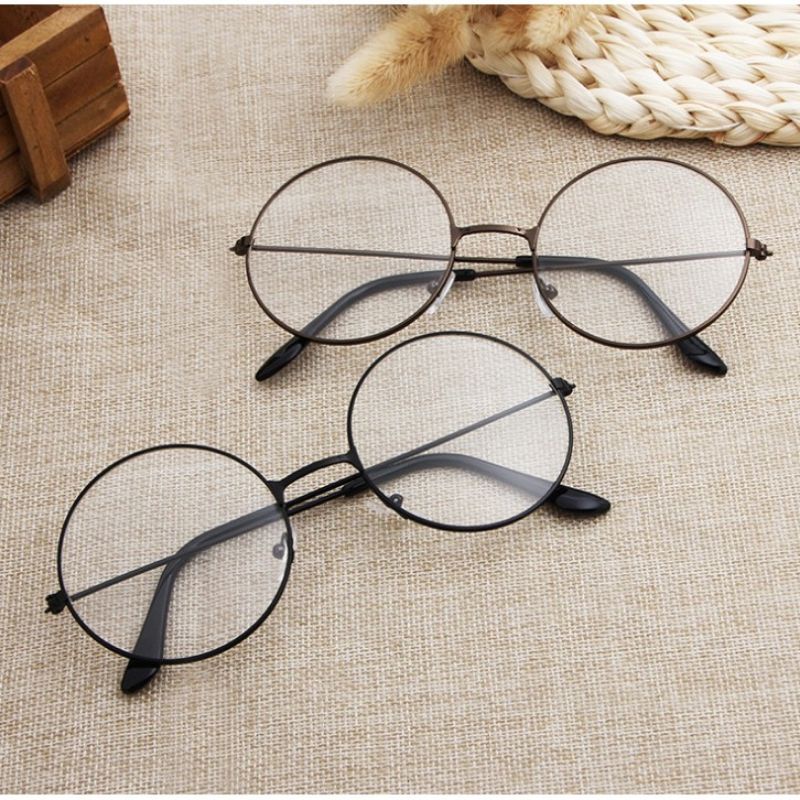 KACAMATA BULAT FRAME RETRO VINTAGE FASHION WANITA | KACA MATA STYLE KOREA |