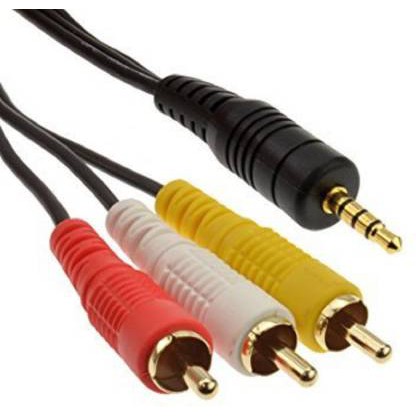 Kabel Audio video-s av 3.5mm to rca 3 male goldplated std 1.5m - Cable audio to av rca 3 1.5 meter