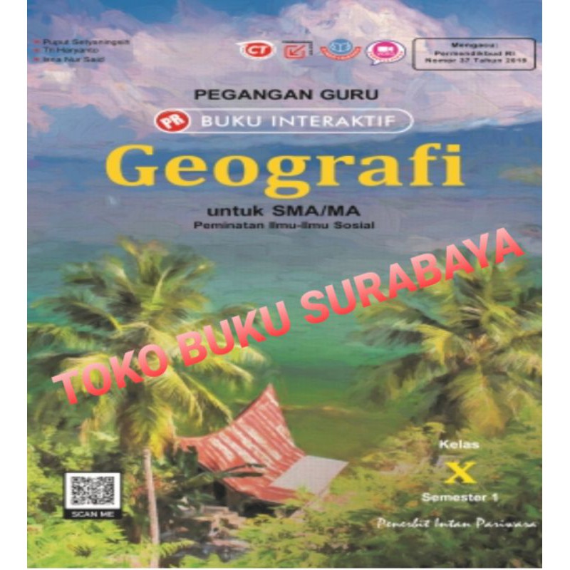 Buku PR/LKS interaktif geografi kelas X,10 semester 1 (K13 revisi) intan pariwara, 2021