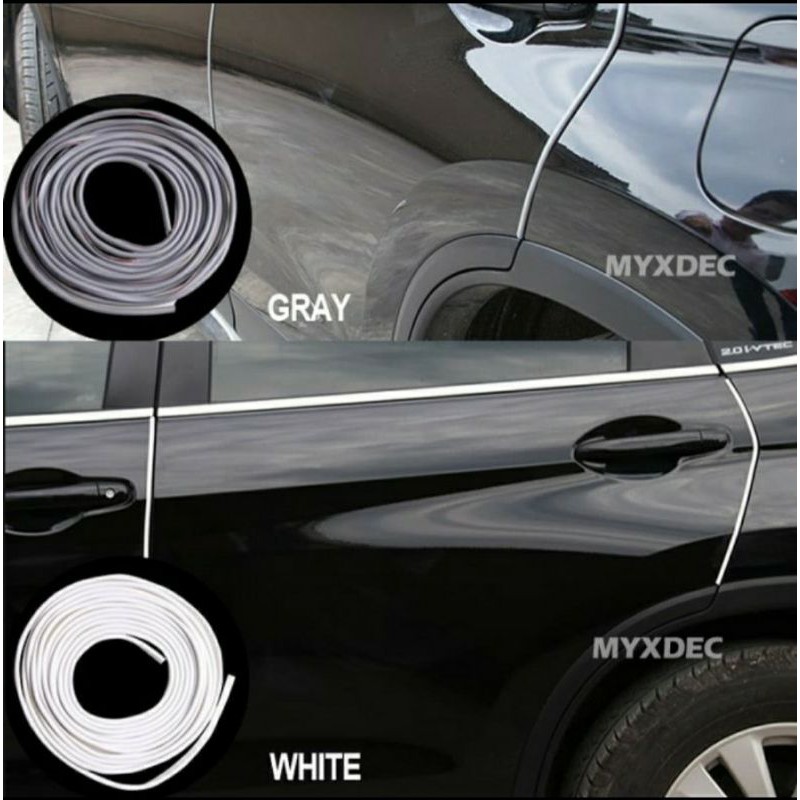 BAYAR DIRUMAH List karet Pintu 5m Pelindung Pintu Dekorasi Peredam Mobil Universal - Hitam