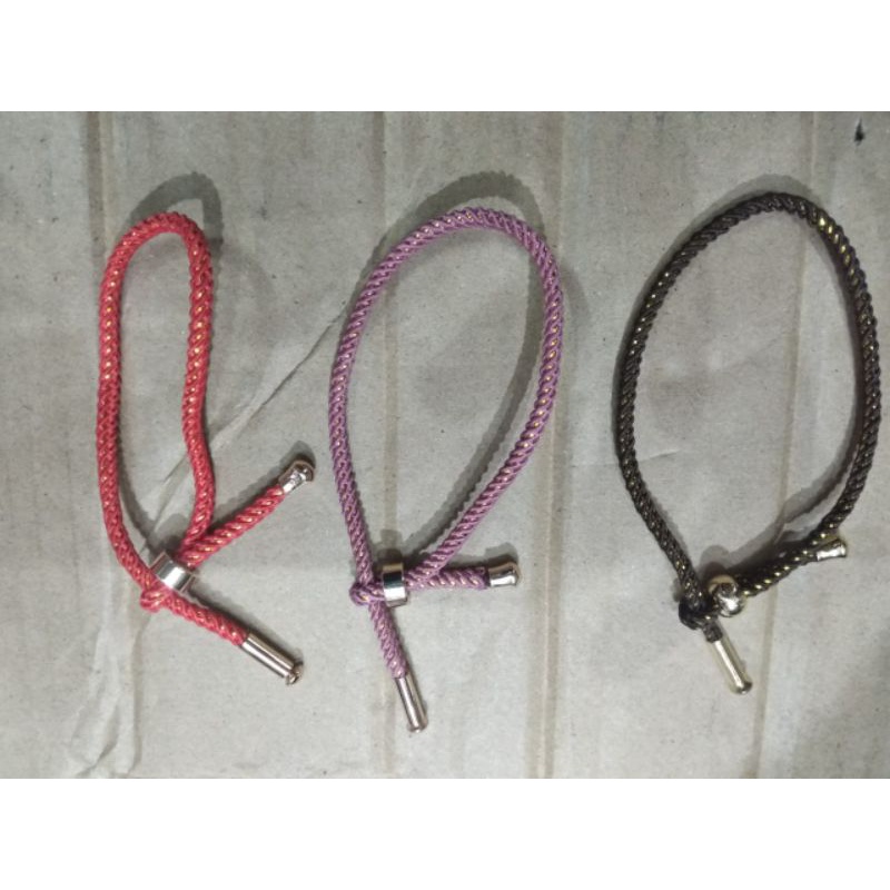 (free stoper)gelang tali pandora gliter/ gelang tali serut/ pandora gliter serut