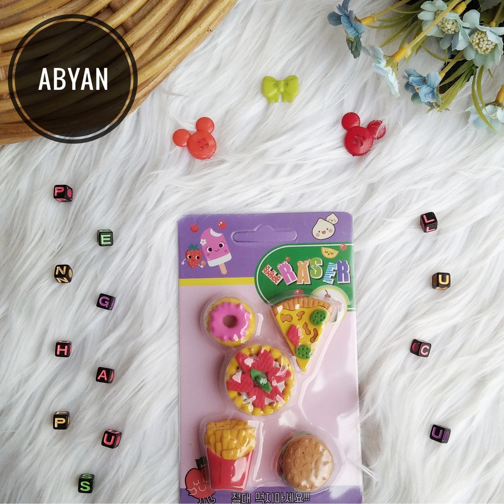 

Penghapus/Eraser Pensil Karet Mini Gambar Karakter Lucu Unik Murah Berkualitas