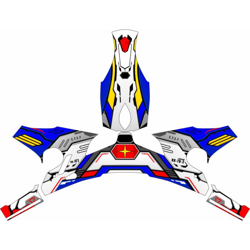 Decal INK MF 1 motif Gundam Terlaris