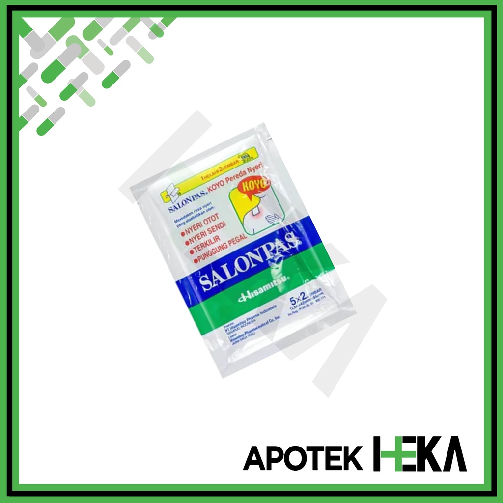 Salonpas Biru Hisamitsu 5x2 Koyo Pereda Nyeri Sachet Kemasan 5x2 Lembar (SEMARANG)