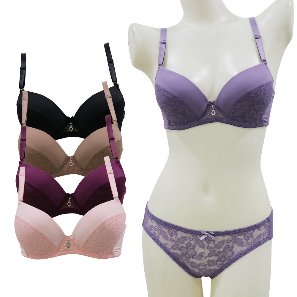 (COD) bra set bh setelan cd celana dalam wanita sexy renda brukat brokat busa kawat scelta 1723 set