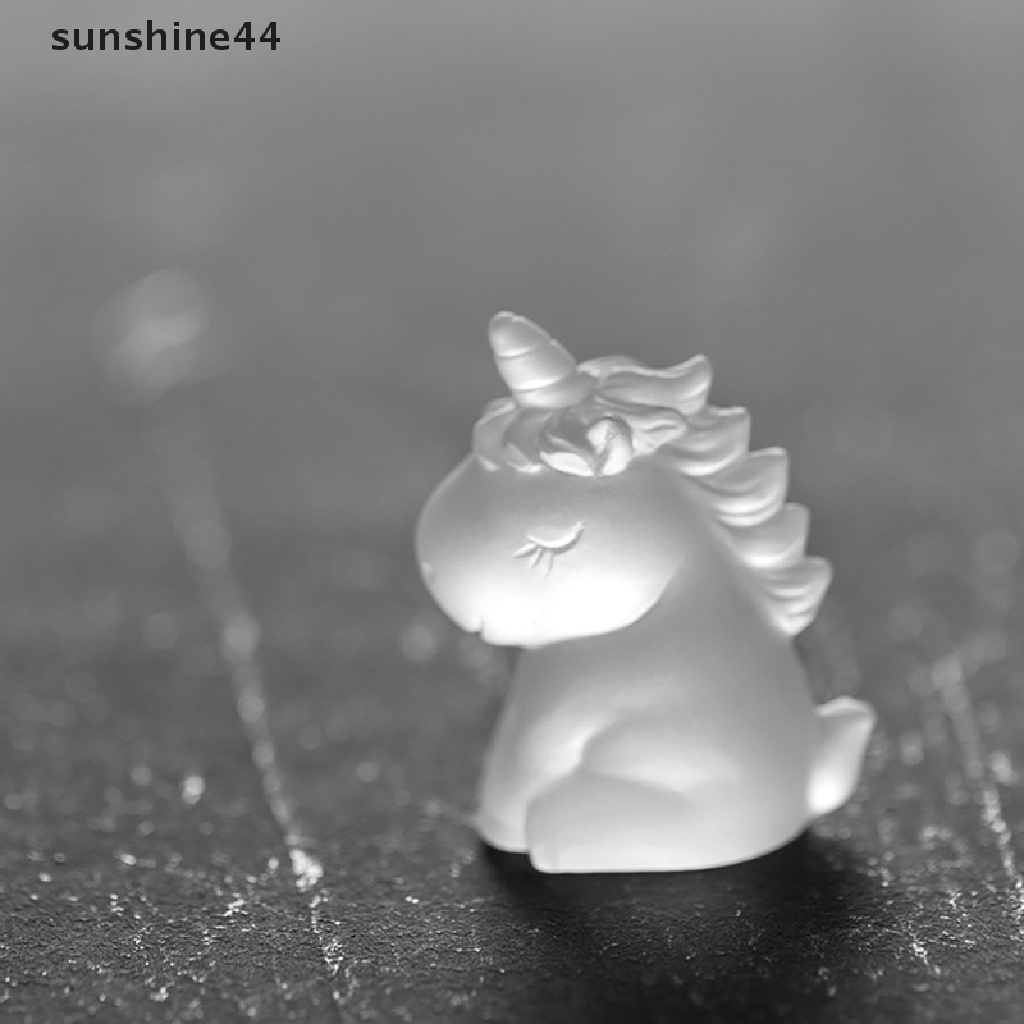 Sunshine Cetakan Es Batu / Lilin Bentuk Unicorn 3D Bahan Silikon