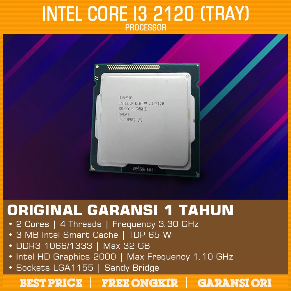 Processor Intel Core i3 2120 Tray 3MB Socket LGA 1155 Sandy Bridge