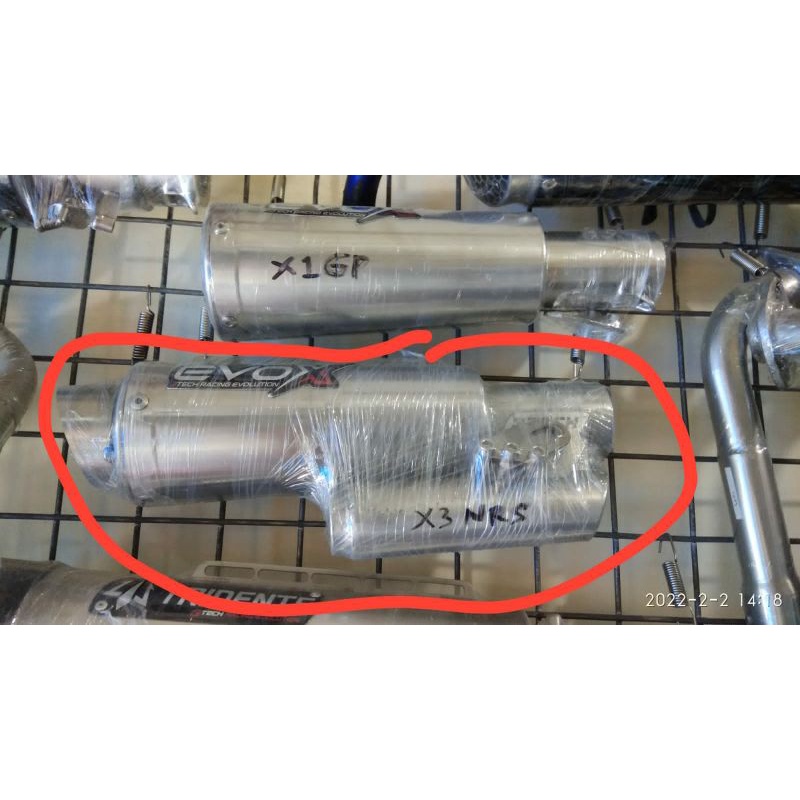 Knalpot Evox X3NRS Silincer Only 1 suara Knalpot 3Tech inlet 50 51mm