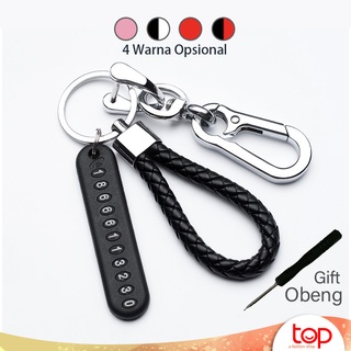 1 set Gantungan Kunci Motor Mobil Kulit Genuine Leather Keychain Premium Import