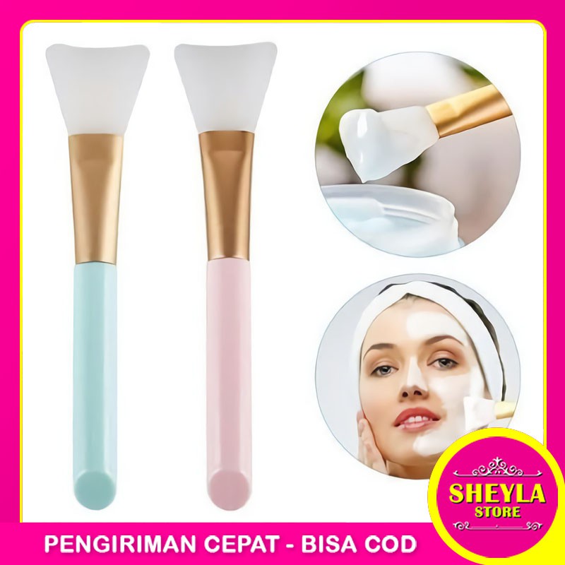 Kuas Masker Silikon / Silicone Facial Make Up Brush Murah Premium Import / TV-116