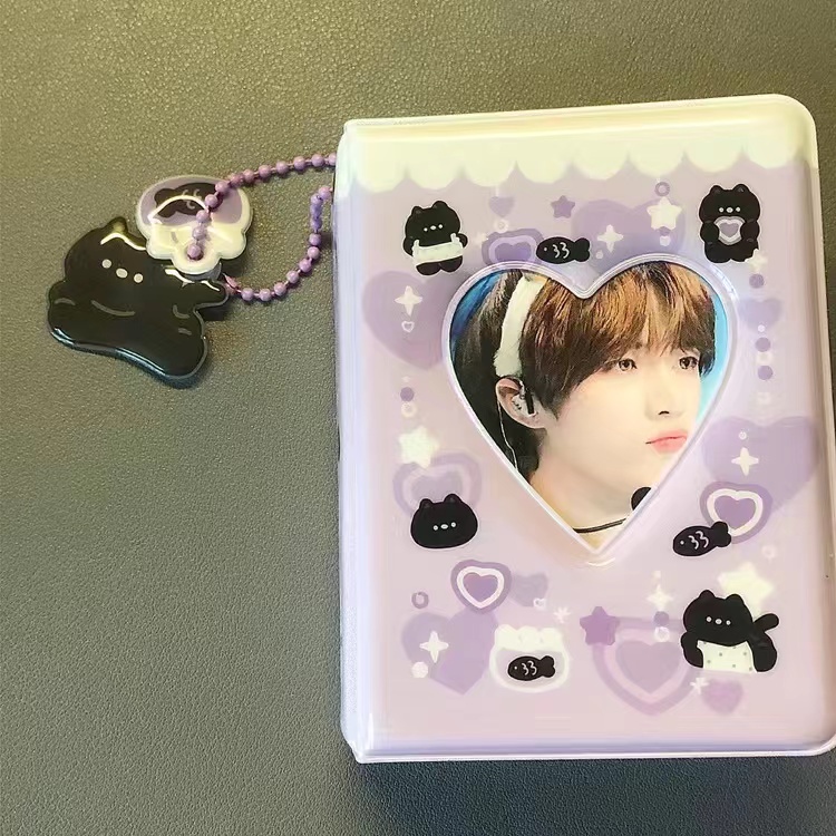 Set Gantungan Kunci / Tas / Earphone / Album Foto Dua Sisi Motif Harimau / Beruang / Kelinci Lucu