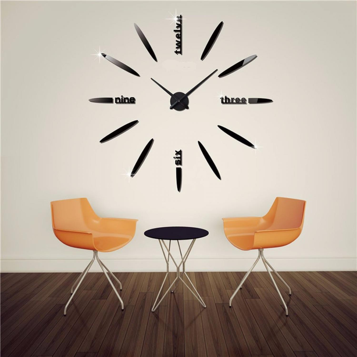 Jam Dinding Besar Diy Giant Wall Clock Quartz 80 130cm Diy 202 Shopee Indonesia