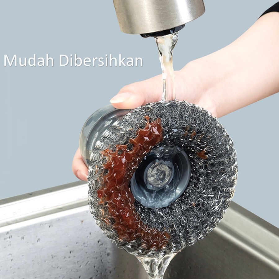 SIKAT KAWAT SABUT CUCI PIRING WAJAN PANCI DENGAN DISPENSER SABUN CAIR