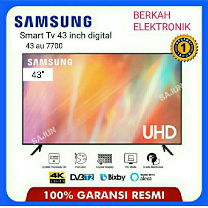 Samsung smart tv 43 inch cristal 4k uhd 43 au 7700