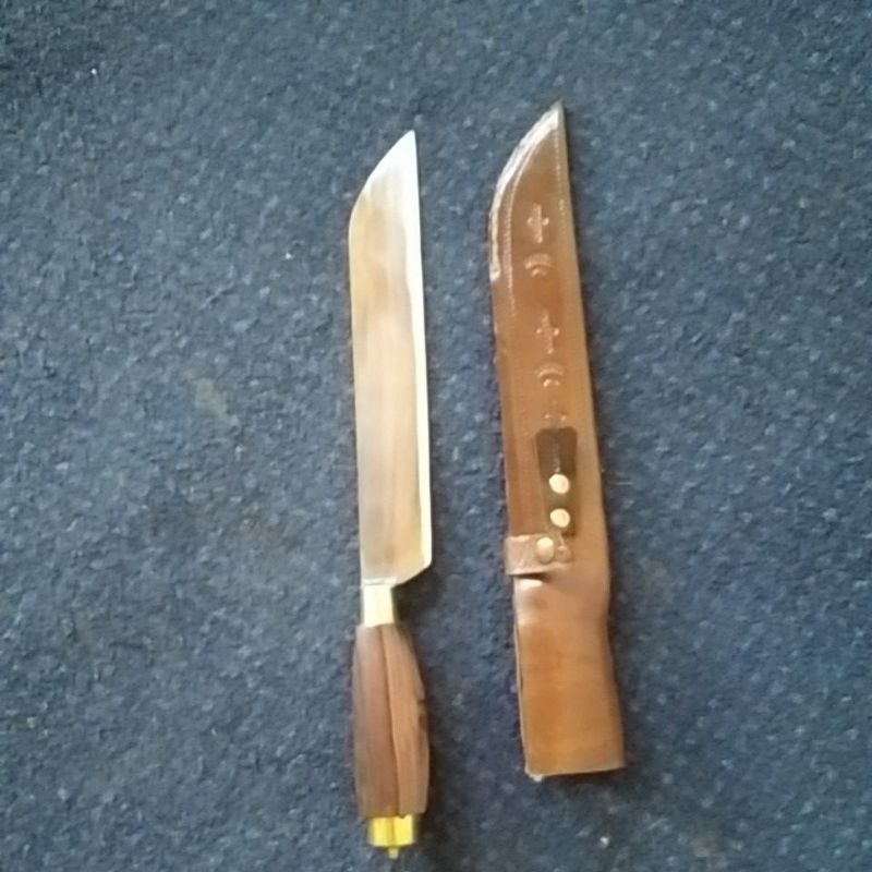 Pisau Cap Garpu, Pisau Sambelih sarung kulit asli