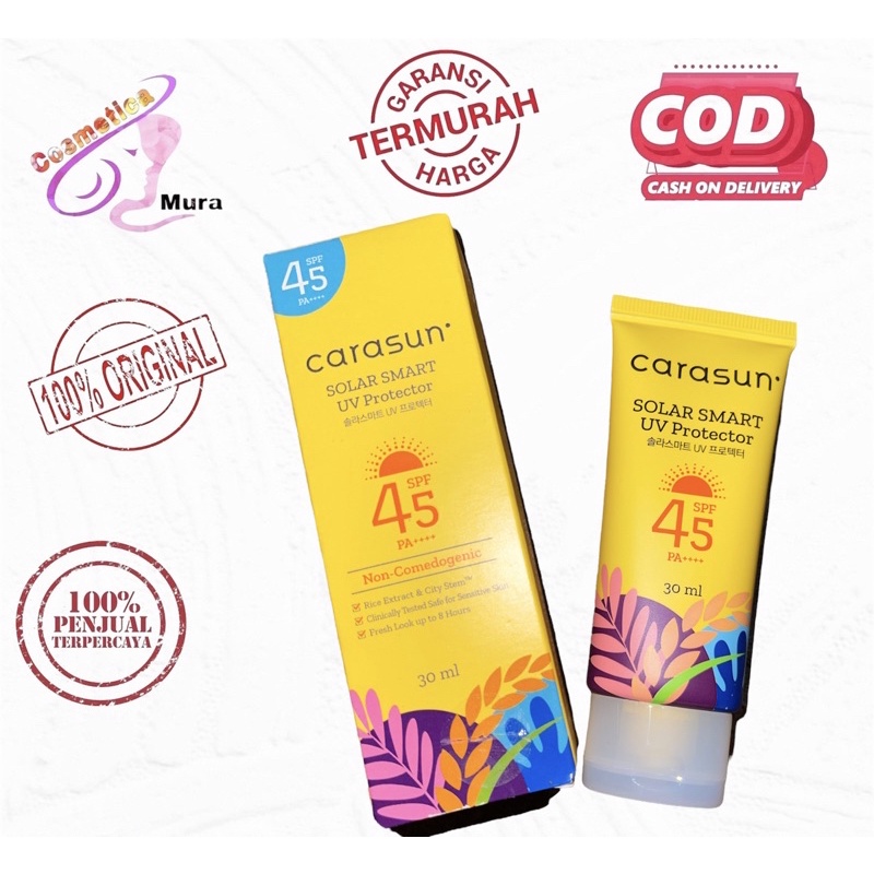 [ tube 30 ml ] carasun smart solar uv protection spf 45 pa +++ || carasun sunscreen spf 45 pa ++ || CARASUN Solar Smart UV Protector